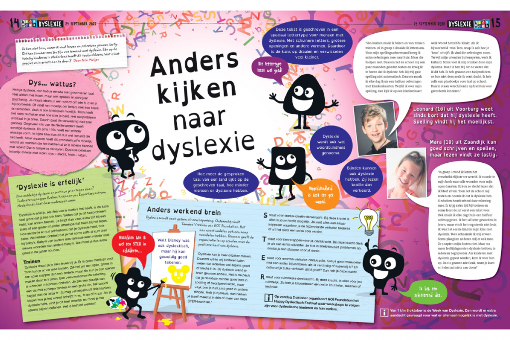 Spread dyslexie Kidsweek